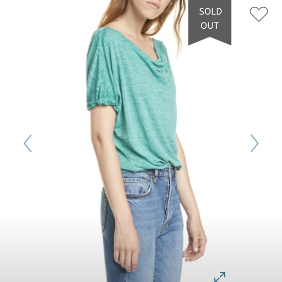 Free People Astrid Drop Back Tee Sz: M NWT $58 - Picture 3 of 9